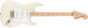 Squier by Fender エレキギター Affinity Series™ Stratocaster®, Maple Fingerboard, White Pickguard, Olympic White ソフトケース付き 1