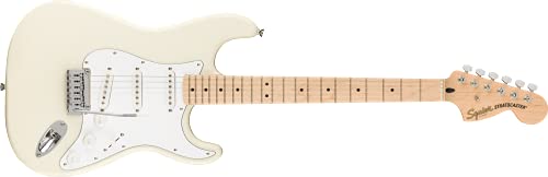 Squier by Fender エレキギター Affinity Series™ Stratocaster®, Maple Fingerboard, White Pickguard, Olympic White ソフトケース付き 1