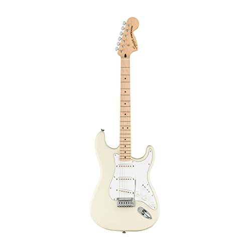 Squier by Fender エレキギター Affinity Series™ Stratocaster®, Maple Fingerboard, White Pickguard, Olympic White ソフトケース付きの特徴・詳細 画像