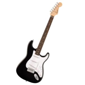 Squier by Fender スクワイヤー エレキギター Debut Collection™ Stratocaster®, Laurel Fingerboard, White Pickguard, Black ソフトケース付き 1
