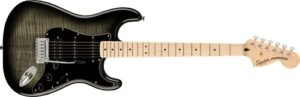 Squier by Fender エレキギター Affinity Series™ Stratocaster® FMT HSS, Maple Fingerboard, Black Pickguard, Black Burst ソフトケース付き 1