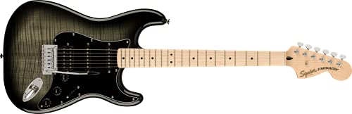 Squier by Fender エレキギター Affinity Series™ Stratocaster® FMT HSS, Maple Fingerboard, Black Pickguard, Black Burst ソフトケース付き 1
