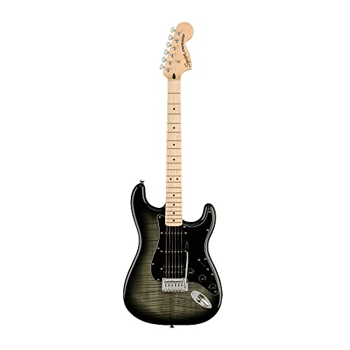 Squier by Fender エレキギター Affinity Series™ Stratocaster® FMT HSS, Maple Fingerboard, Black Pickguard, Black Burst ソフトケース付き 中間 画像