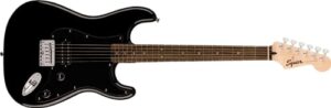 Squier by Fender スクワイヤー エレキギター Squier Sonic™ Stratocaster® HT H, Laurel Fingerboard, Black Pickguard, Black ソフトケース付き 1