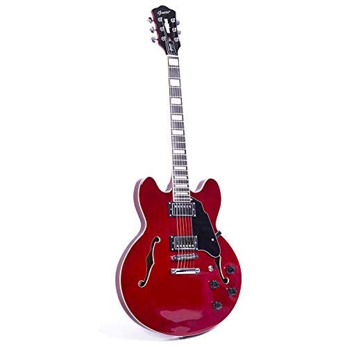 GROTE Jazz Electric Guitar Semi-Hollow Body (Red)の特徴・詳細 画像