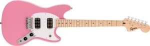 Squier by Fender スクワイヤー エレキギター Squier Sonic™ Mustang® HH, Maple Fingerboard, White Pickguard, Flash Pink ソフトケース付き 1