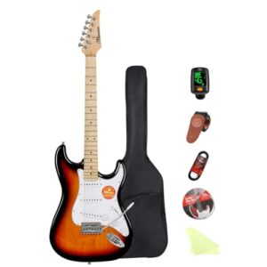 Bullfighter 初心者向けエレキギターセット、男の子、女の子、学生、大人向けのユニバーサルモデル、プロフェッショナルなエントリーレベルの電子ギター楽器 ST Electric Guitar MS100 (Sunset) 1