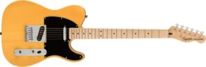 Squier by Fender エレキギター Affinity Series™ Telecaster®, Maple Fingerboard, Black Pickguard, Butterscotch Blonde ソフトケース付き 1