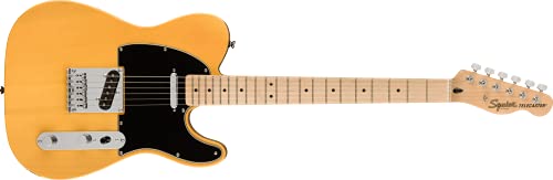 Squier by Fender エレキギター Affinity Series™ Telecaster®, Maple Fingerboard, Black Pickguard, Butterscotch Blonde ソフトケース付きの外観・全体像 画像