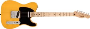 Squier by Fender スクワイヤー エレキギター Squier Sonic™ Telecaster®, Maple Fingerboard, Black Pickguard, Butterscotch Blonde ソフトケース付き 1