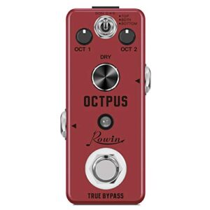 Rowin Octave エレキギターとベースのためのデジタルOctpusギターエフェクトペダル LEF-3806 1