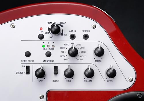 VOX(ヴォックス) アンプ内蔵ギター APC-1 リズムマシン搭載/エフェクター内蔵/トラベルギター/電池駆動 レッドの特徴・詳細 画像