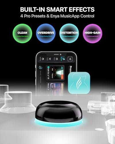 Enya XMARI スマートエレキギター - 内蔵DSPエフェクター・4プリセット・USB-C OTG録音機能・カスタムセラミックピックアップ搭載、カーボンファイバーボディ (ギグバッグ・ストラップ・ケーブル・ピック付属) 中間 画像