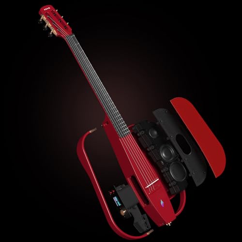 Enya NEXG 2N クラシックギター オールインワンスマートオーディオギター ナイロン弦 カーボンファイバー製 50Wワイヤレススピーカー、内蔵ループ機能、ワイヤレスペダルとギターバッグ付き【レッド】の詳細・まとめ 画像