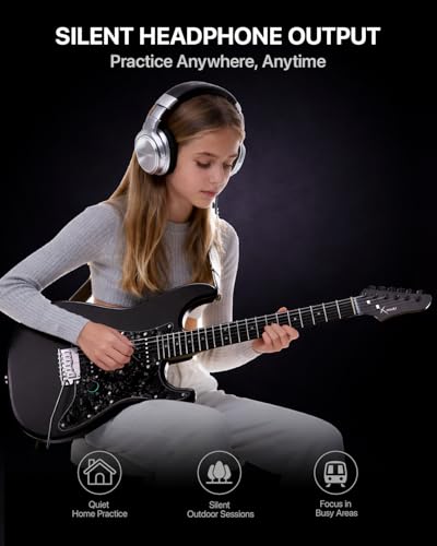 Enya XMARI スマートエレキギター - 内蔵DSPエフェクター・4プリセット・USB-C OTG録音機能・カスタムセラミックピックアップ搭載、カーボンファイバーボディ (ギグバッグ・ストラップ・ケーブル・ピック付属) 最後 画像