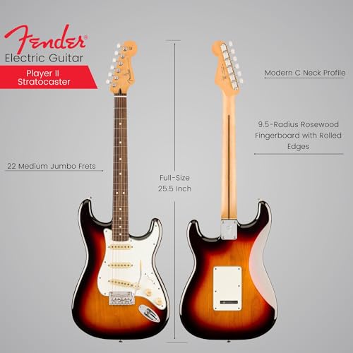 Fender フェンダー エレキギター Player II Stratocaster®, Rosewood Fingerboard, 3-Color Sunburst ソフトケース付きの特徴・詳細 画像
