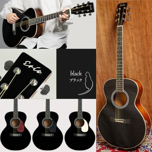 Eris. Aproa アコースティックギター 弾きやすい628mmスケール エリス アプロア (初心者12点セット, グロス/ブラック)の特徴・詳細 画像
