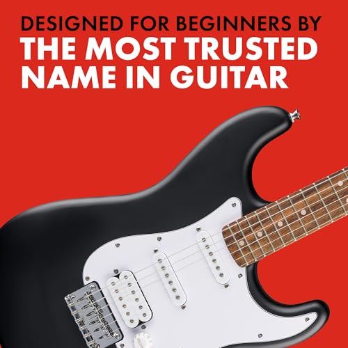 Squier by Fender スクワイヤー エレキギター Debut Collection™ Stratocaster® HT HSS, Laurel Fingerboard, White Pickguard, Black ソフトケース付きの特徴・詳細 画像