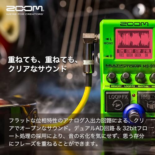 ZOOM MS-90LP Plus ギター用マルチストンプ【ルーパー/100種エフェクト/32bit録音】グリーン コンパクトペダル 3年保証の特徴・詳細 画像