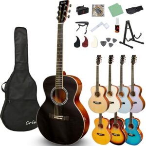 Eris. Aproa アコースティックギター 弾きやすい628mmスケール エリス アプロア (初心者12点セット, グロス/ブラック) 1