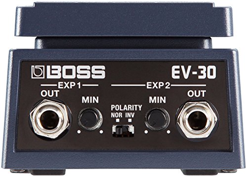 BOSS ボス EV-30 DUAL EXPRESSION PEDAL エクスプレッションペダル 省スペース設計 アルミ・ダイキャスト筐体 2系統のEXP OUT端子の特徴・詳細 画像