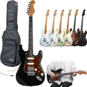 Eris. Nestia べっ甲ブラック エレキギター ローステッドメイプルネック SSHピックアップ コイルタップ対応 エリス 1