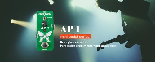 台湾でデザイン/製造、MINIペダルシリーズAP1ヴィンテージフェイザーサウンドスピードコントロールと2つのフェーザー波形選択の一部プレイヤーに温かみのあるクラシックなフルサウンドのフェイザートーンを提供します。の特徴・詳細 画像