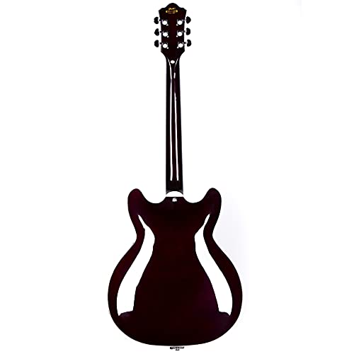 GROTE 335 style Jazz Electric Guitar with Bigsby Semi-Hollow Body (Brown)の詳細・まとめ 画像