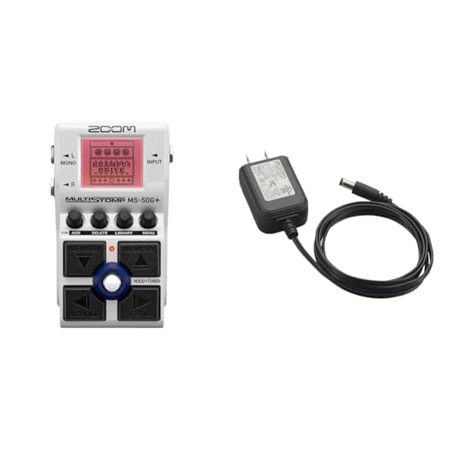 【セット買い】ZOOM ズーム MS-50G+マルチストンプペダル ホワイト 白 マルチレイヤーIR搭載 102種類のギターエフェクトを搭載 + AD-16A ACアダプター DC9V 1