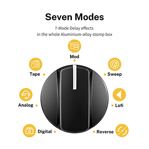 Donner ディレイエフェクター ギターペダル ギターエフェクター 7モード 原音保持 Echo Squareの詳細・まとめ 画像