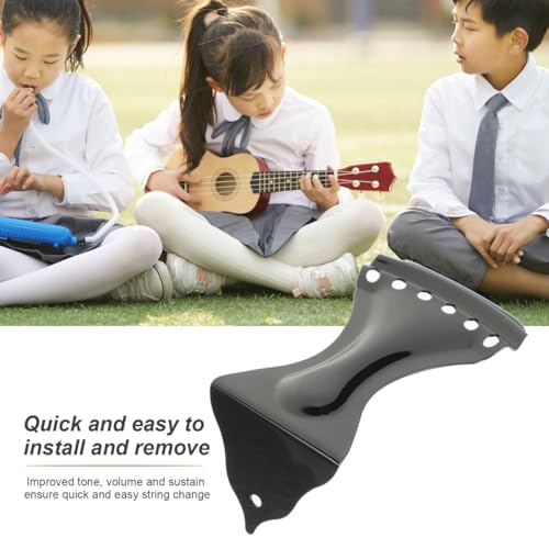 ABOOFAN 弦用 テールピース ブラック ドブロギター リゾネーターギター対応 エコーギター ブリッジ 交換部品 パーツの特徴・詳細 画像