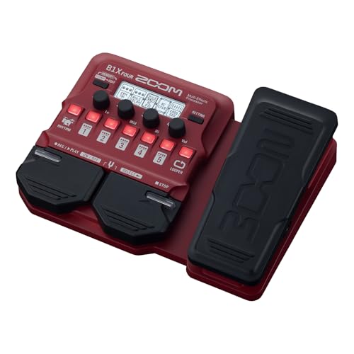 ZOOM ズーム ベースマルチエフェクター ペダル付き レッド B1X FOUR 71エフェクト 9アンプキャビネットモデル 最大5同時使用 ベーシスト 軽量コンパクト【国内正規品/メーカー保証3年】 1