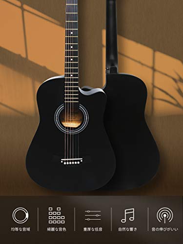 アコースティックギター 17点セット 初心者入門セット 練習ギター ソフトケース付き アコギ guitarの詳細・まとめ 画像