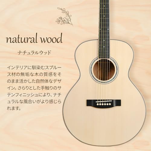 Eris. Aproa NTW アコースティックギター初心者12点セット ナチュラルウッド スプルース 牛骨ナット 628mmスケール アコギ エリスの詳細・まとめ 画像