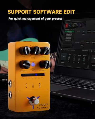 FLAMMA FS07 ステレオ キャビネット シミュレーション ペダル 11 工場 キャブ シム ファイル サポート ソフトウェア 編集 3rd パーティ IR ロード 7可読 プリセットの特徴・詳細 画像