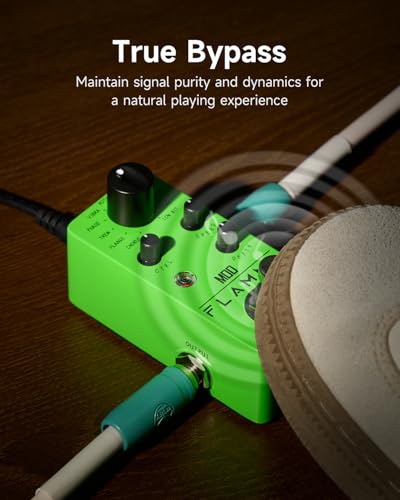 FLAMMA FC05ミニ モジュレーション ペダル コーラス フランジャー トレモロ フェイザー ビブラート ロータリー 液体 オートワ スタッターリング ロービット付の特徴・詳細 画像