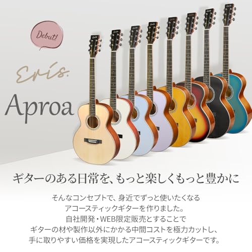 Eris. Aproa NTW アコースティックギター初心者12点セット ナチュラルウッド スプルース 牛骨ナット 628mmスケール アコギ エリスの特徴・詳細 画像