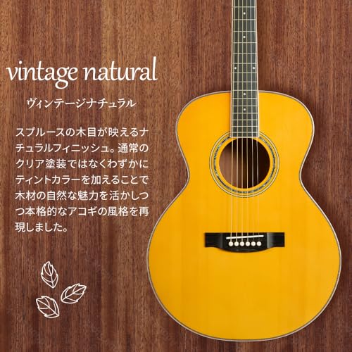 Eris. Aproa アコースティックギター 弾きやすい628mmスケール エリス アプロア (初心者12点セット, グロス/ヴィンテージナチュラル)の詳細・まとめ 画像