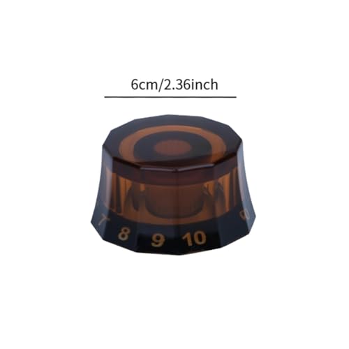 Generic 4個セットギターノブボリューム調整用ユニバーサルベースノブエレクトリックギター用, 明るい茶色の特徴・詳細 画像