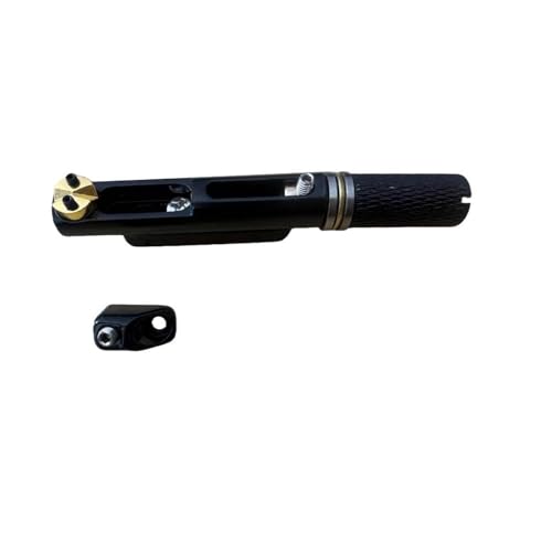 Tachiuwa ヘッドレスエレキギターブリッジセット メタルテールピース シングルスプリット固定ブリッジ 調整可能なテンション 真鍮コンポーネント交換 レコーディングに最適, 黒の特徴・詳細 画像