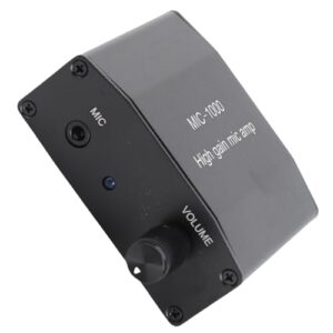 Zerodis マイクアンプ 高感度 マイクオーディオアンプ 高利得1000倍増幅 アクセサリーセットキットコンパクトサイズ収納便利ユーザーフレンドリー DC 5Vブラック 1