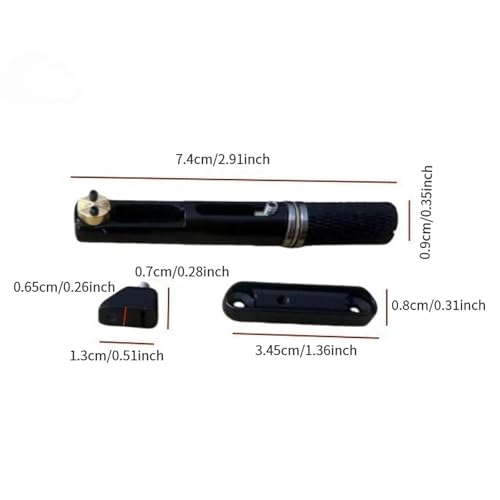 Tachiuwa ヘッドレスエレキギターブリッジセット メタルテールピース シングルスプリット固定ブリッジ 調整可能なテンション 真鍮コンポーネント交換 レコーディングに最適, 黒の特徴・詳細 画像