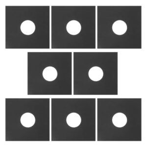 ledmomo ビニールレコード用静電気防止インナースリーブ 8枚セット 二重層構造ビニール収納バッグ ブラック DJ機器アクセサリー向け保管 輸 1