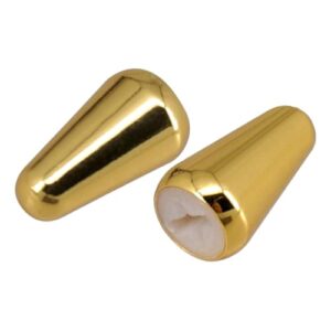 T Tooyful 2 個トグルスイッチノブチップキャップピックアップセレクタースイッチヒントハンドルピックアップセレクター用, 金 1