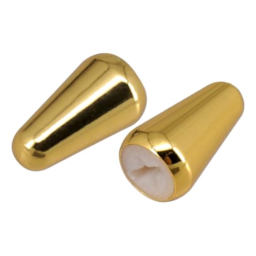 T Tooyful 2 個トグルスイッチノブチップキャップピックアップセレクタースイッチヒントハンドルピックアップセレクター用, 金の外観・全体像 画像