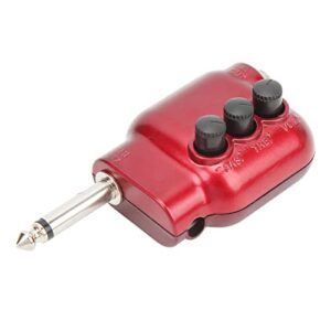 Zerodis ギタープリアンプミニプリアンプ6.35mmプラグアコースティックギターに適用耐久性ABS素材音楽家向け（1個入り） 1