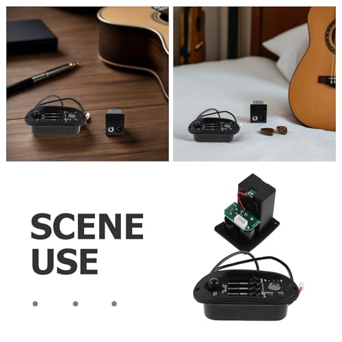 EPIGEIST アコースティックギタープリアンプセット 4バンドEQ内蔵ピックアップ 電子チューナー搭載 アコースティックエレキギター用プリアンプ アンプ接続対応 楽器演奏用 バッテリーなしの特徴・詳細 画像