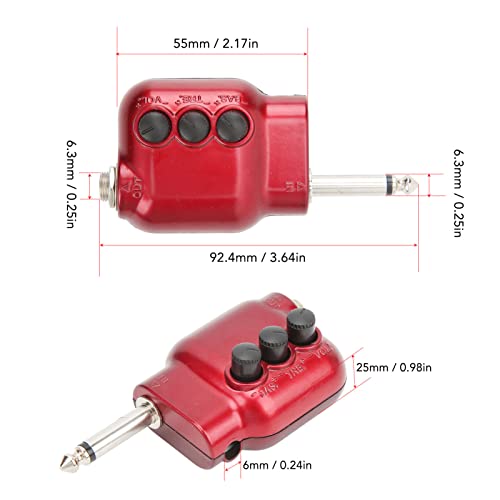 Zerodis ギタープリアンプミニプリアンプ6.35mmプラグアコースティックギターに適用耐久性ABS素材音楽家向け（1個入り）の特徴・詳細 画像