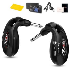 【国内正規品】Xvive XV-U2 ギターワイヤレスシステム xvive u2 ブラック コンパクト 充電式 最大30m伝送 エレキギター・ベース対応 ワイヤレス ライブ用 練習用 セット品 1