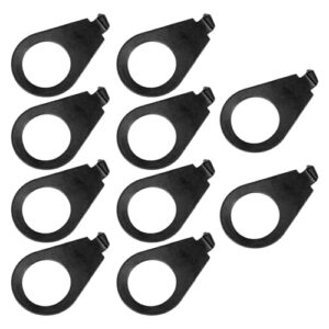 STARTIST 10個のギターノブポインタープレート、金属、ギターコントロールノブワッシャー、楽器の交換用に簡単に取り付け可能, 黒 1